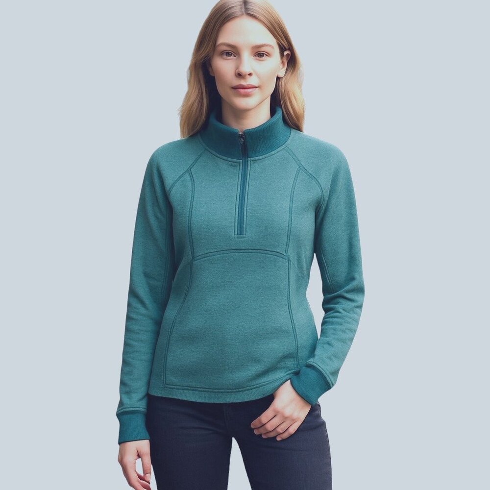 Lululemon Think Fast Pullover Herringbone 1/4 Zip‎ Jacket Top Womens Size 12